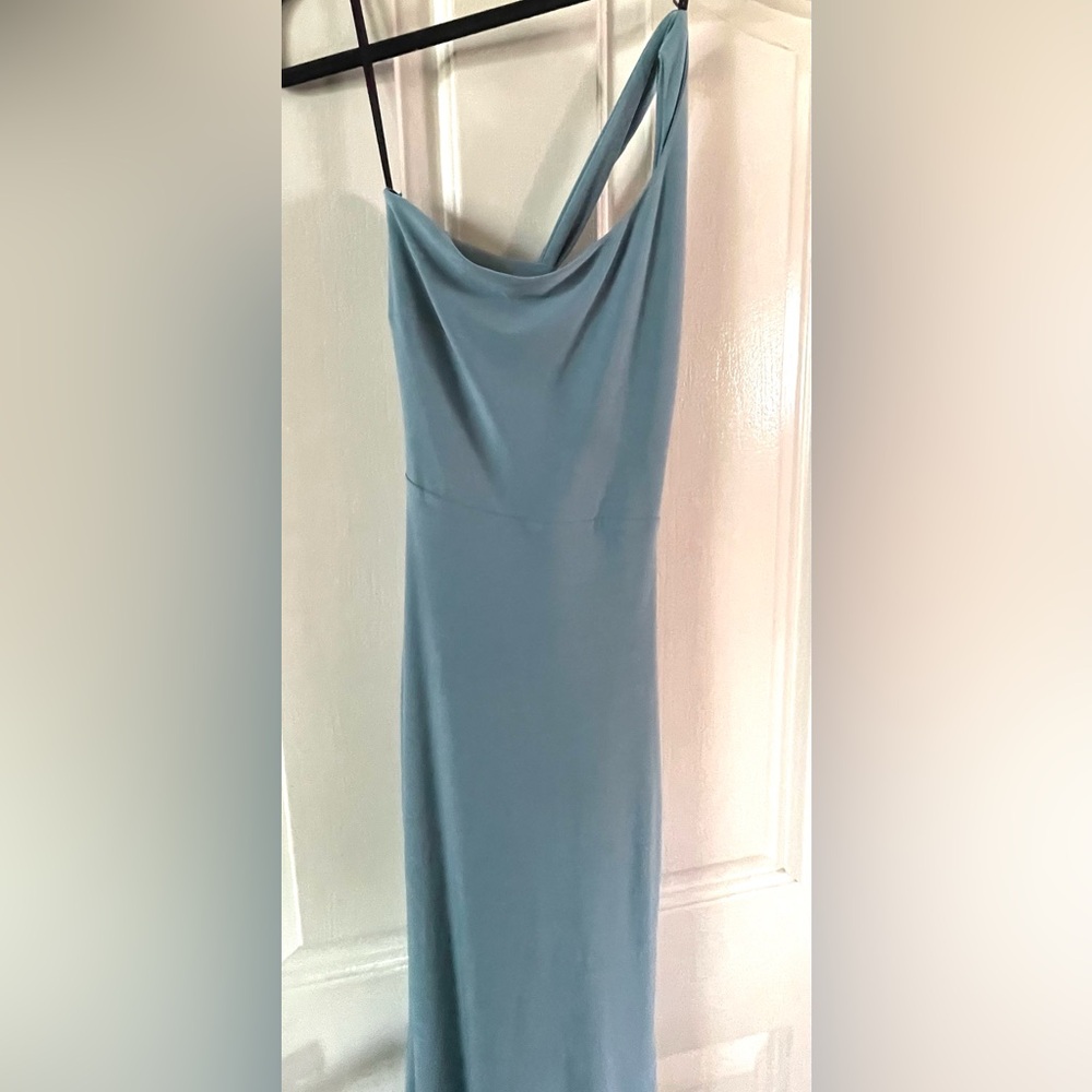 SALE! Windsor Seafoam One-Shoulder Draped Maxi - XS